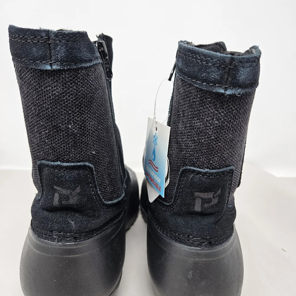 Propet Snow Insley Boots Womens Sz 7z Extra Wide Black Rubber-Leather Waterproof - Picture 5 of 12